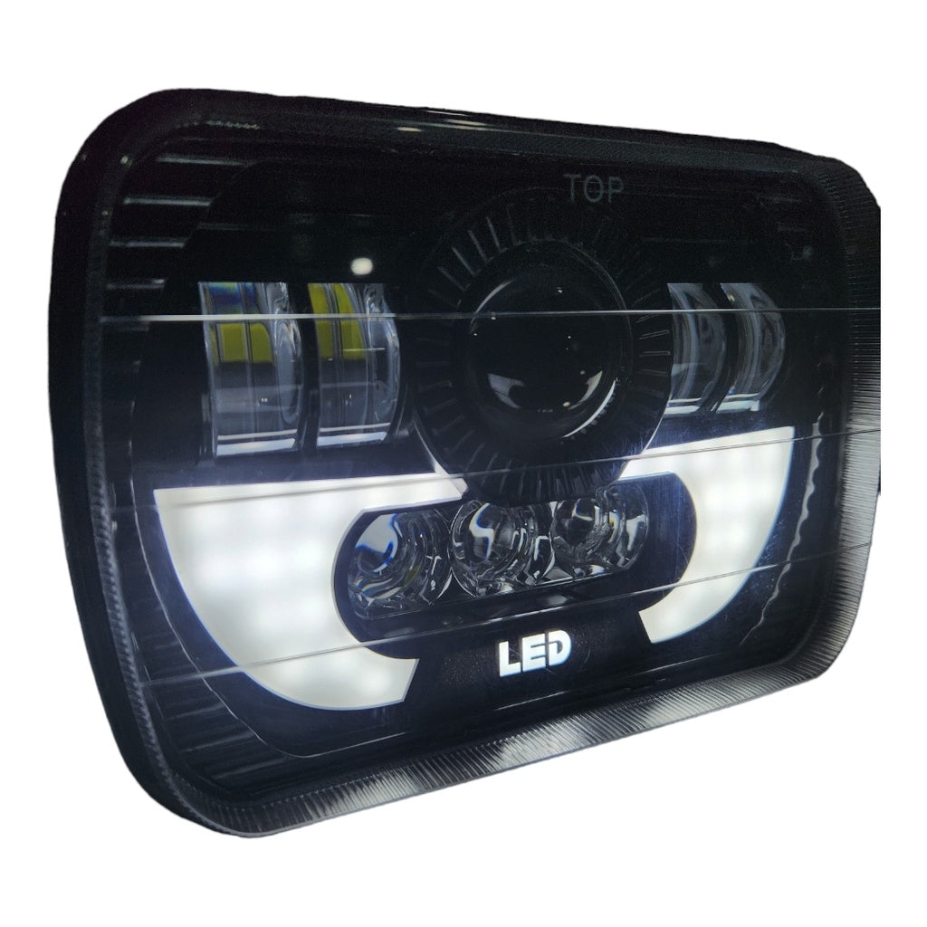 FARO LED RECTANGULAR 7X6 H4 NEGRO EPISTAR LED 70W