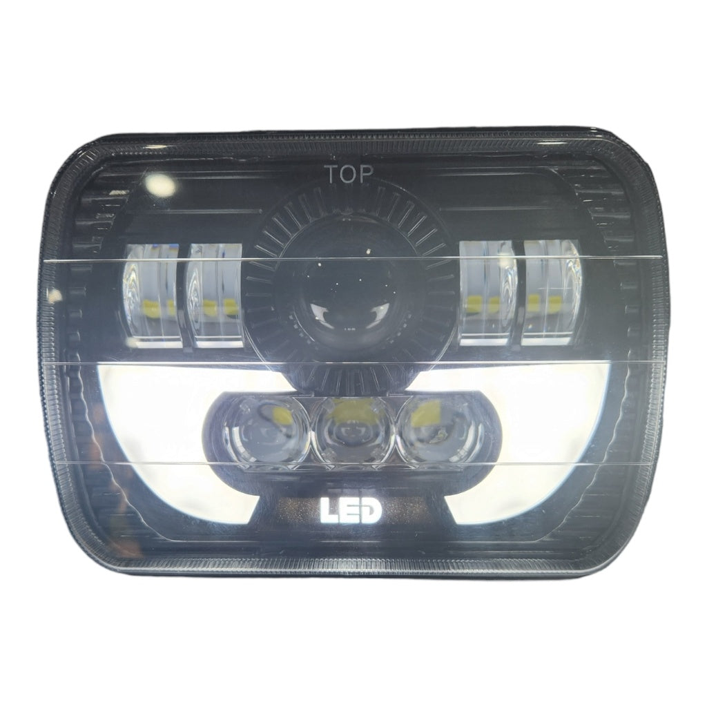 FARO LED RECTANGULAR 7X6 H4 NEGRO EPISTAR LED 70W