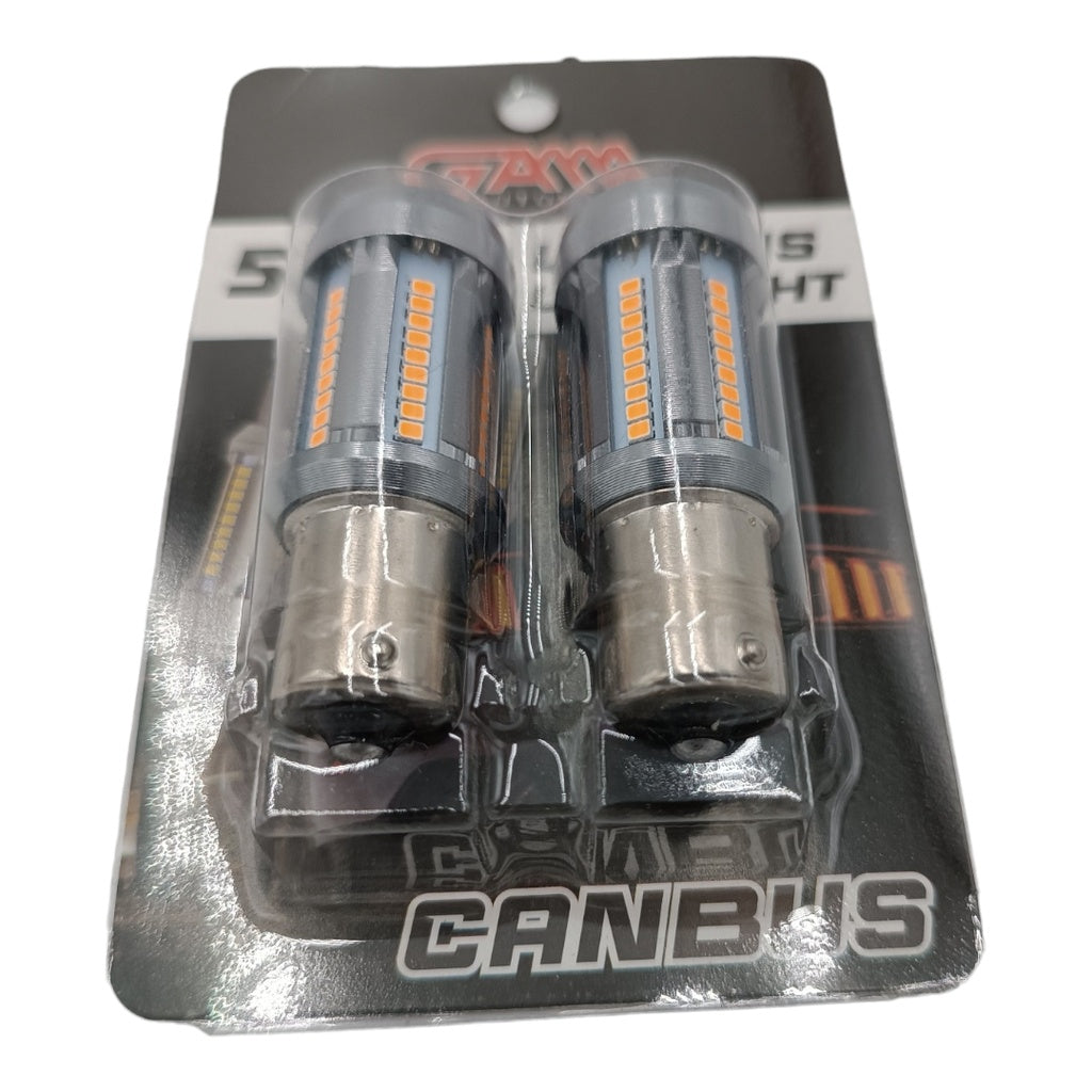 BOMBILLO 1156 LED LUPA 5000 LUMENS 1 CONT. 12/24V AMBAR
