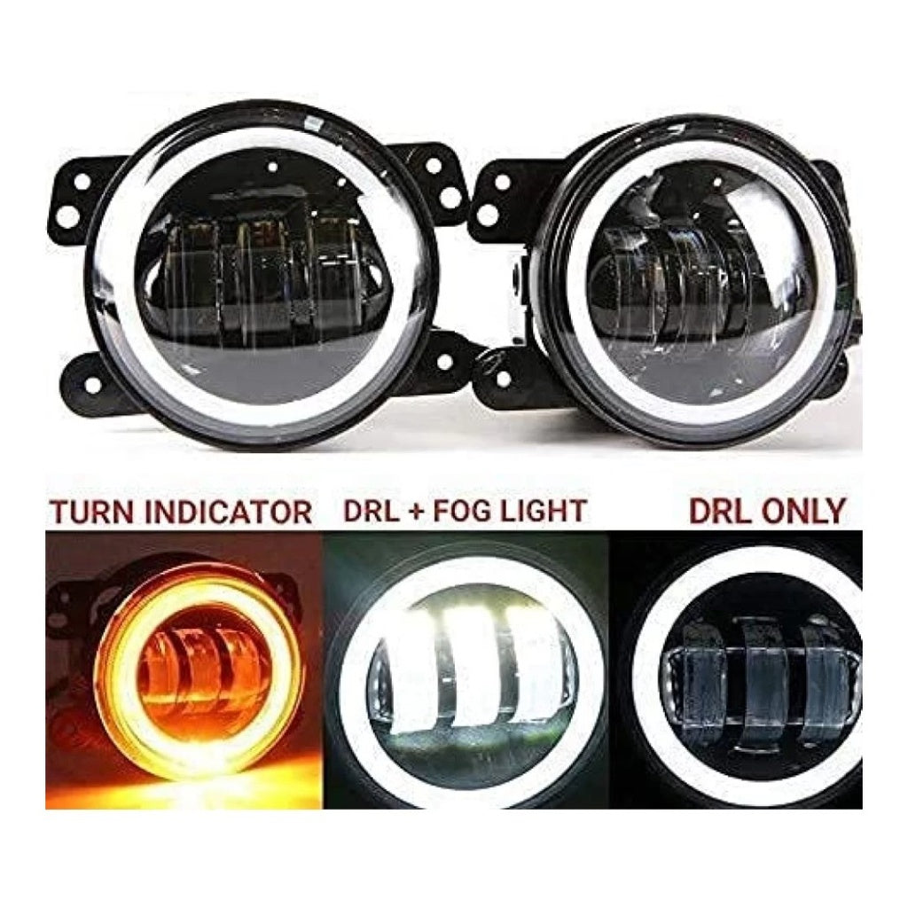FARO NEBLINA LED 4" OJO DE ANGEL BLANCO/AMBAR 10-30V