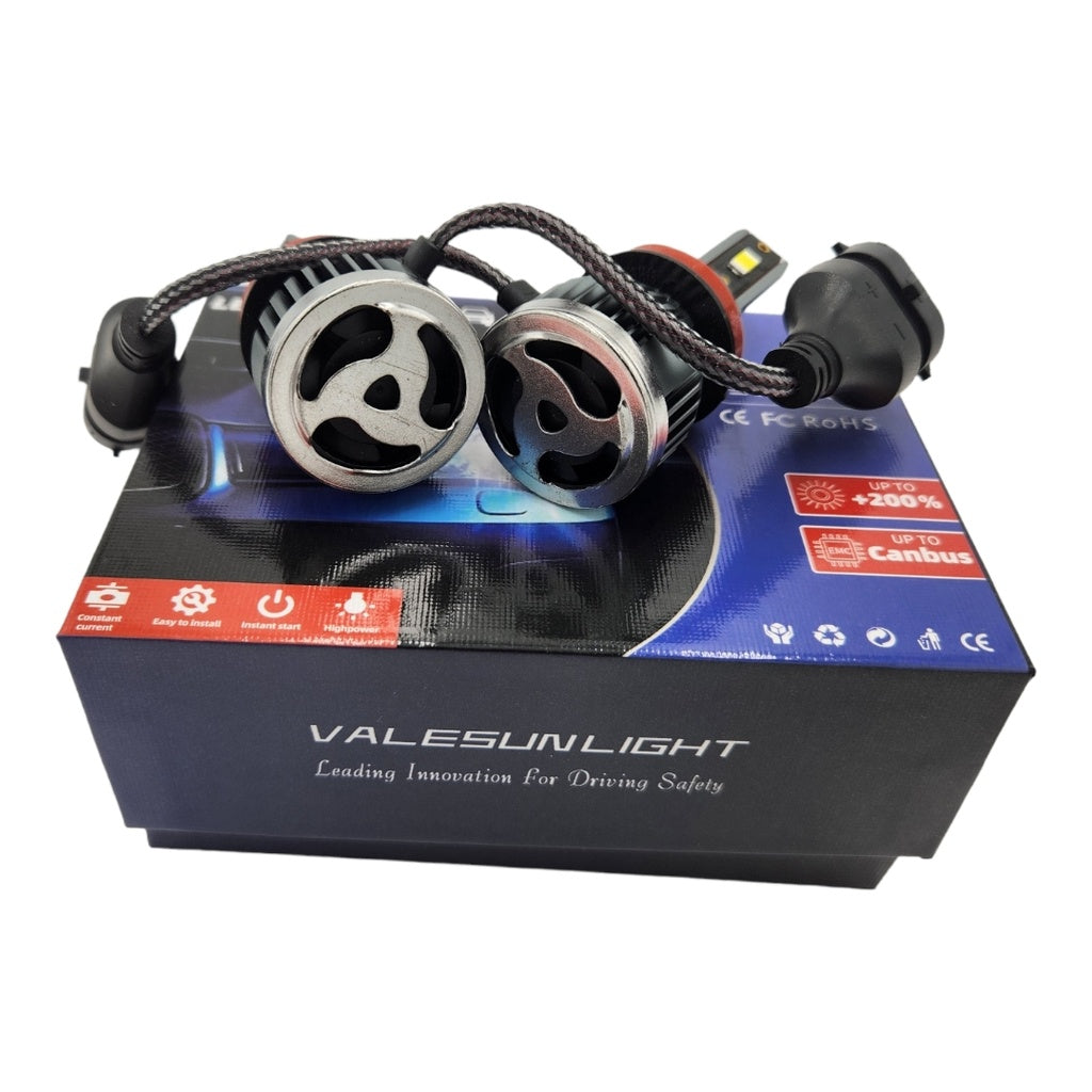 LUCES LED F2S H11/H8/H9 6000K  80W 8.000 LUMENS