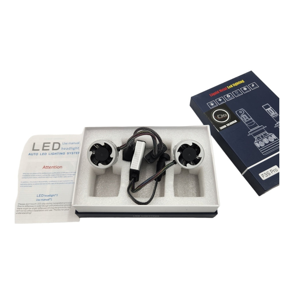 LUCES LED F3S PRO 9006 6000K 300W 50.000 LUMENS