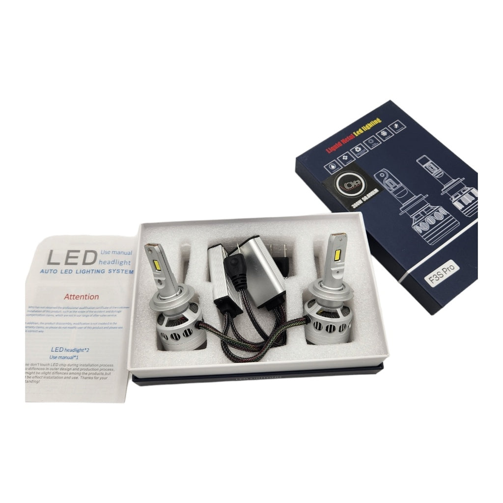 LUCES LED F3S PRO H7 6000K 300W 50.000 LUMENS