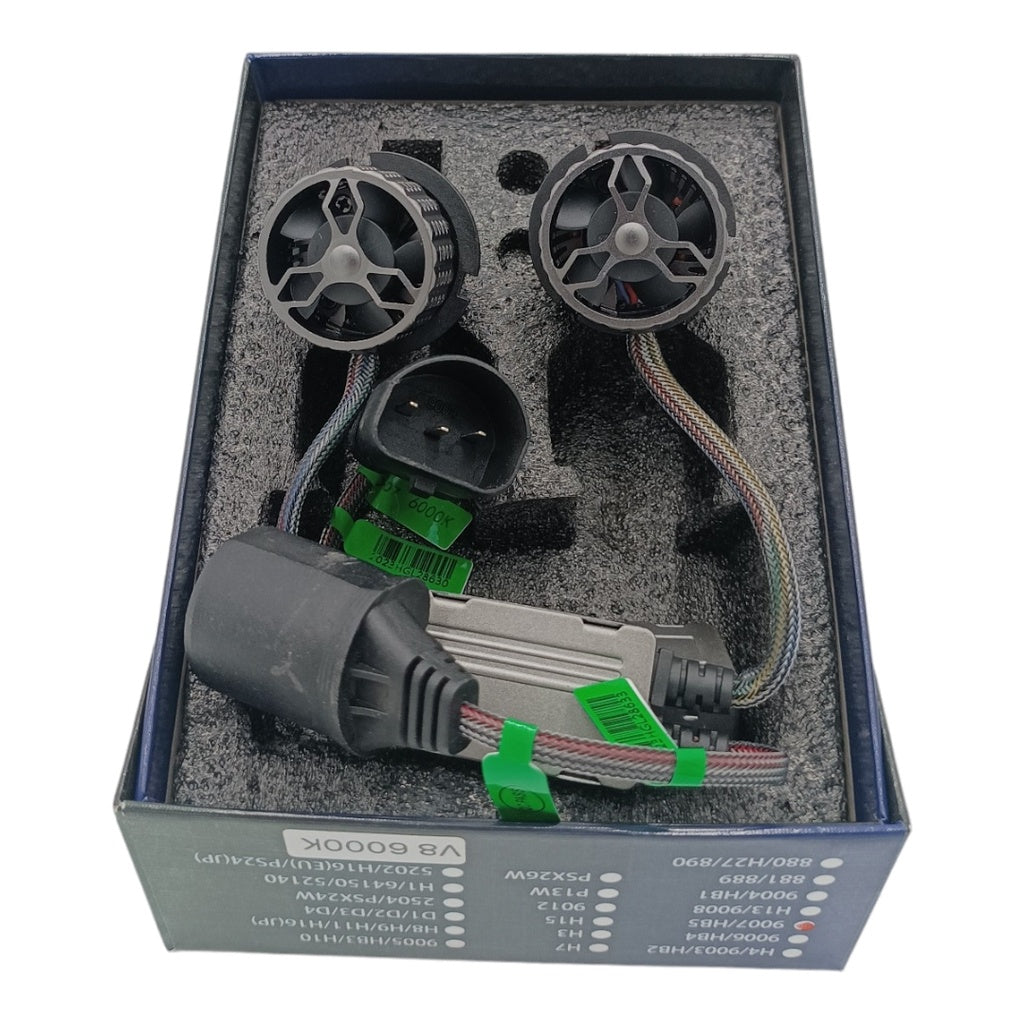 LUCES LED V8 9007 ALTA/BAJA 6000K 130W 25.000 LUMENS