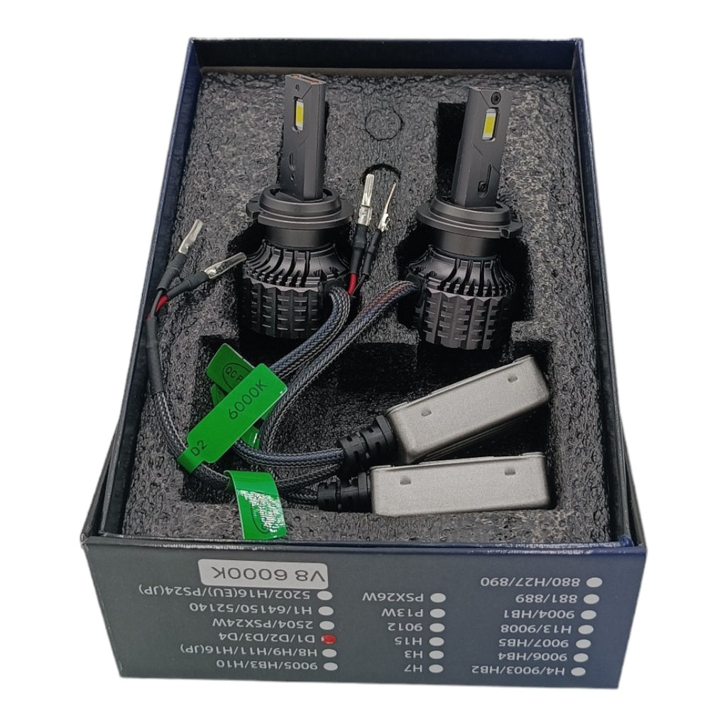 LUCES LED V8 D1/D2/D3/D4 6000K 130W 25.000 LUMENS
