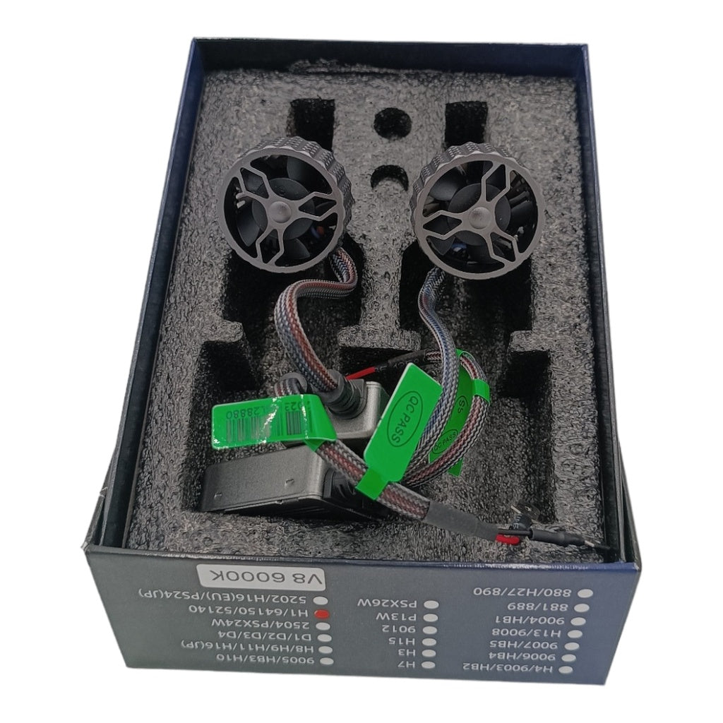 LUCES LED V8 H3 6000K 130W 25.000 LUMENS