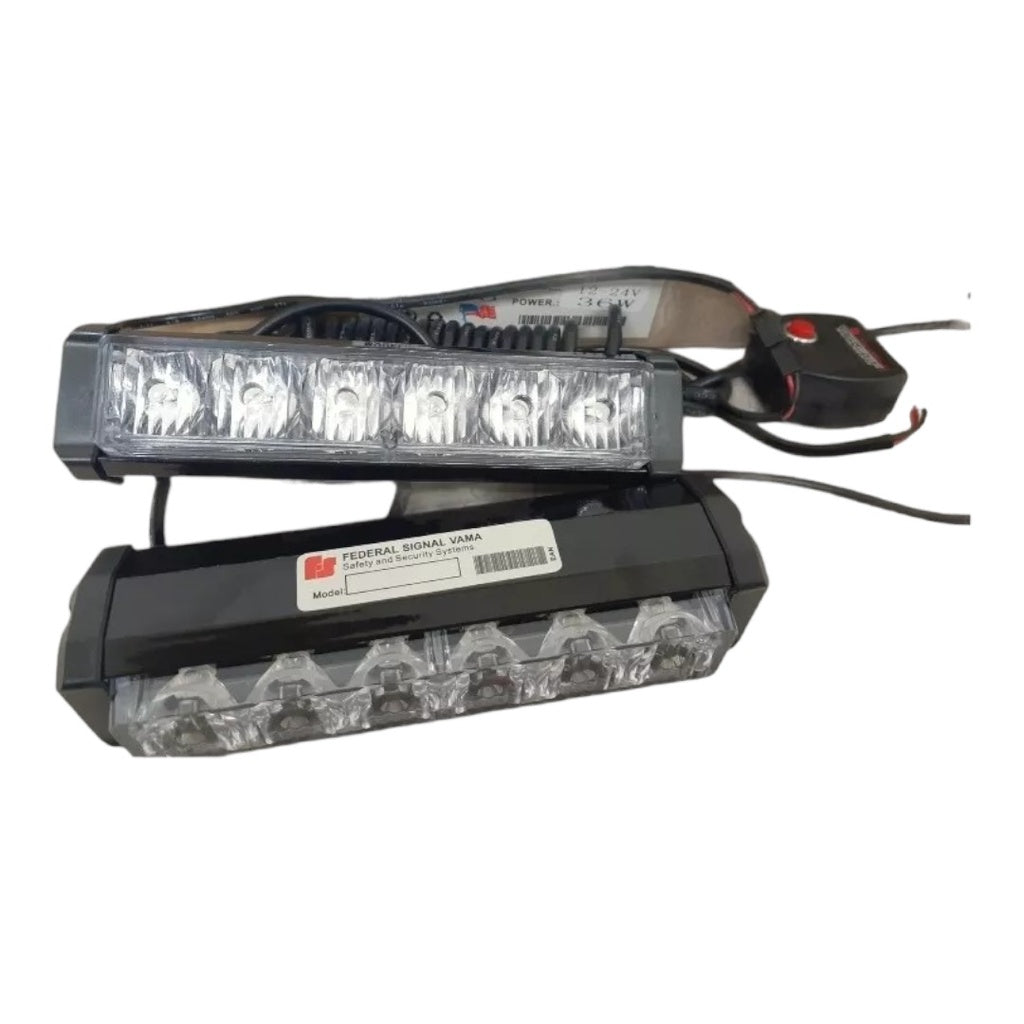 STROBO 6 LEDS FEDERAL SIGNAL PAR ROJO AZUL