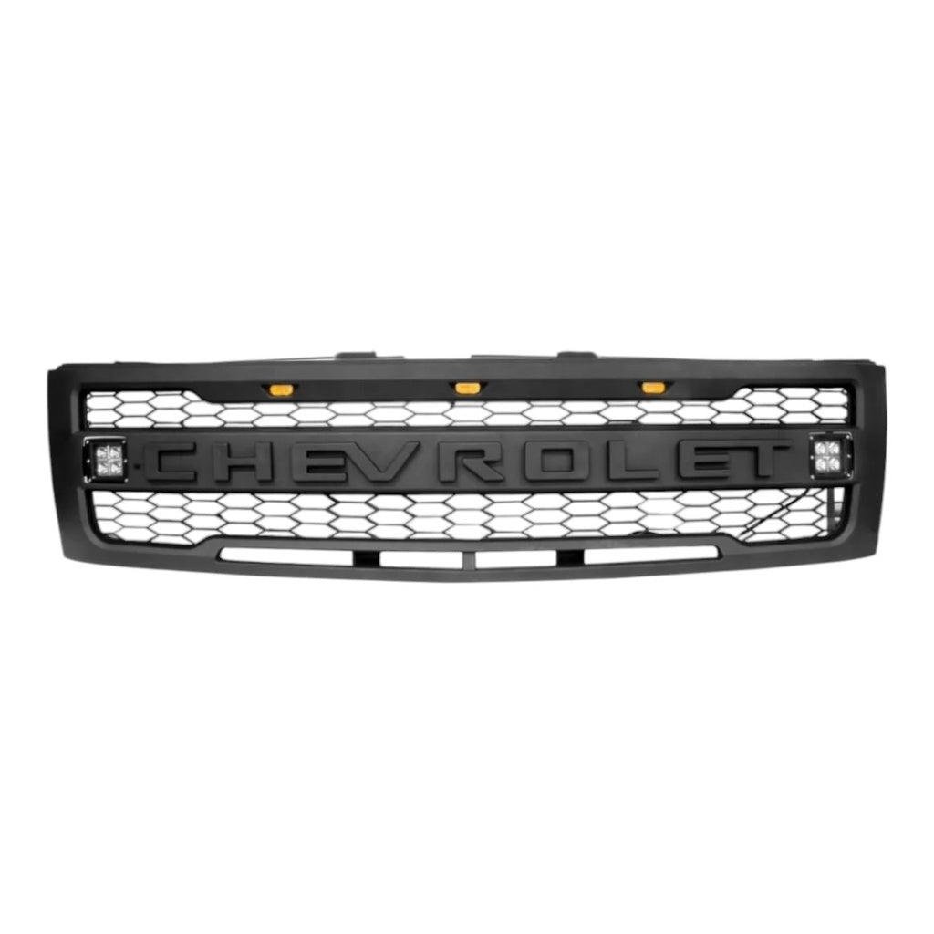 PARRILLA TIPO TRD CON LED SILVERADO 07-14