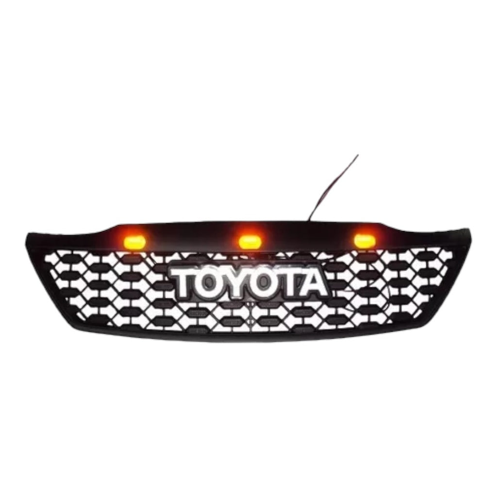 PARRILLA TIPO TRD CON LED (LOGO TOYOTA) FORTUNER 12-18